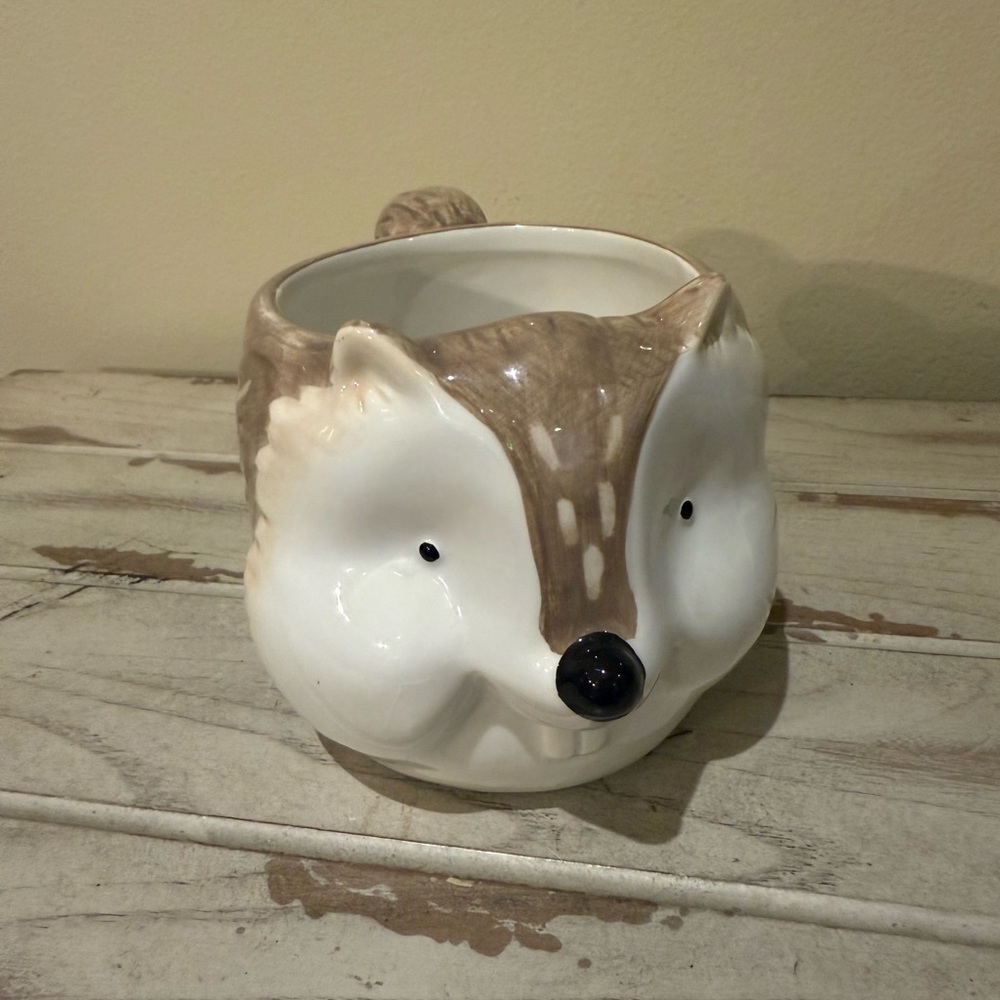 Pier 1 Chip the Chipmunk Hand-Painted Earthenware Mug Cup